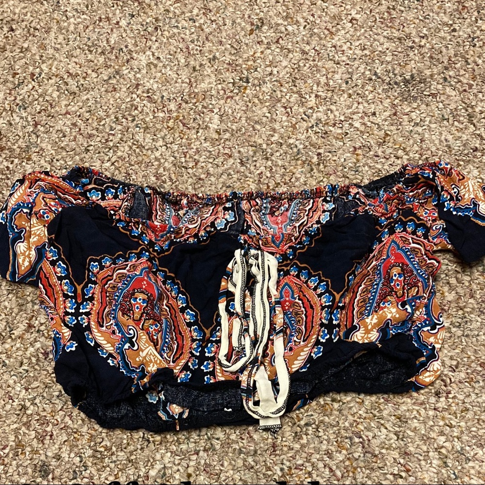 Off shoulder crop top